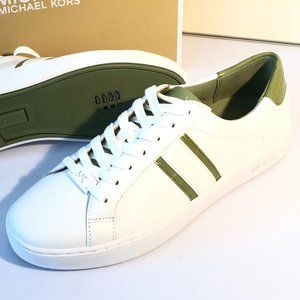 Michael Kors Irving 2-Tone Stripe Leather Sneaker